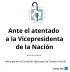 “Profundo repudio” de la Iglesia por el atentado a la Vicepresidenta de la Nación